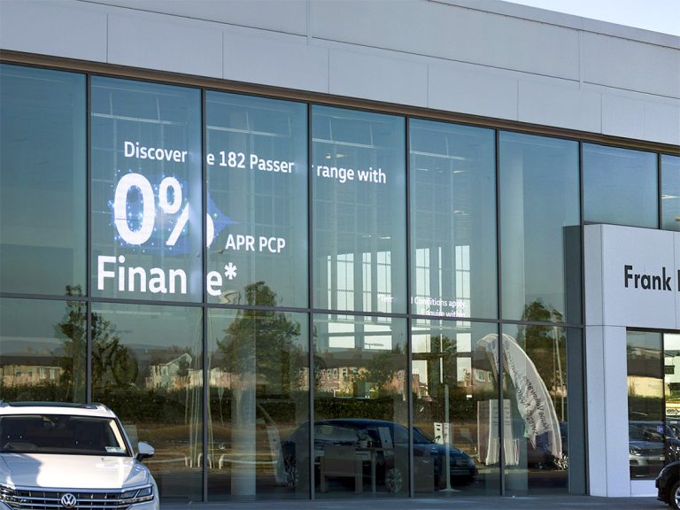 Frank Keane Volkswagen Liffey Valley Dublin Video Wall Smart Digital Signage Ireland