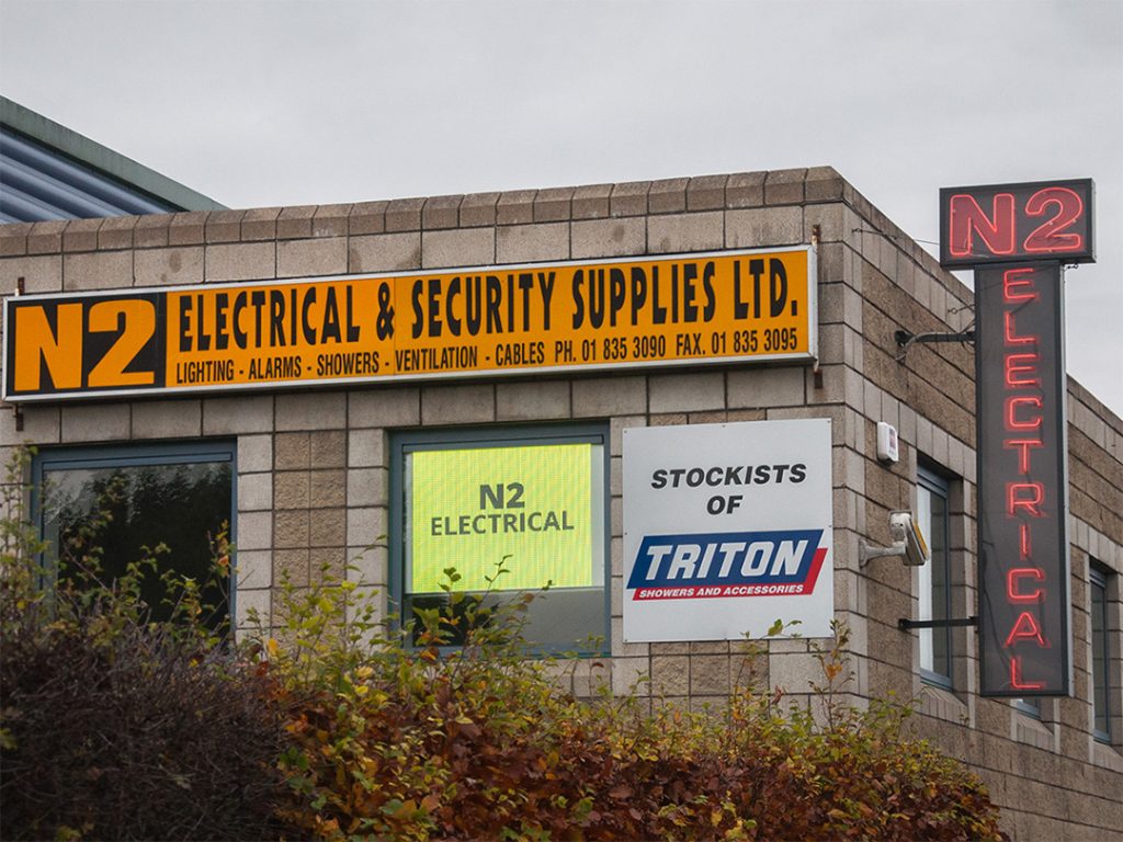 N2 Electrical Ashbourne Meath Transparent Digital Poster Smart Digital Signage Ireland