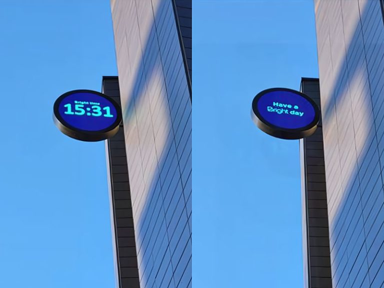 Bright Circular Outdoor sign